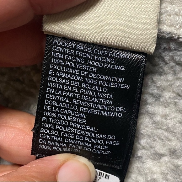 The North Face Jacket Women’s Size XS Gray Crescent Hooded Wrap Sweater Coat - Picture 14 of 17